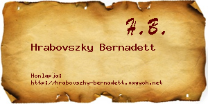 Hrabovszky Bernadett névjegykártya