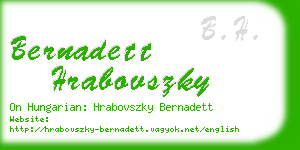 bernadett hrabovszky business card